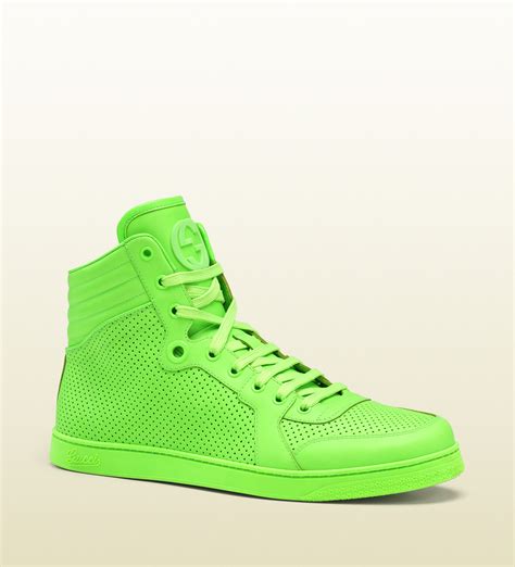 gucci lime green shoes|Gucci green sneakers.